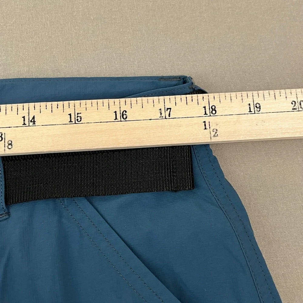 Columbia Battle Ridge Shorts Mens Size 36X9 Blue Cargo Pockets Belted Outdoor